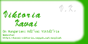 viktoria kavai business card